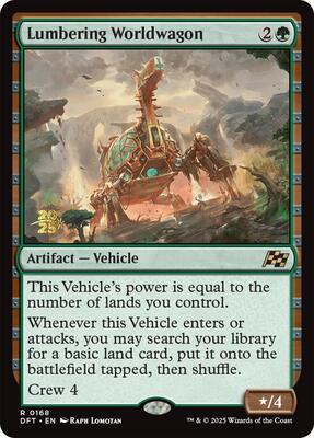 Lumbering Worldwagon card from Prerelease Cards