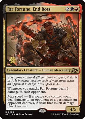 Far Fortune, End Boss card from Prerelease Cards