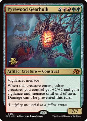 Pyrewood Gearhulk card from Prerelease Cards