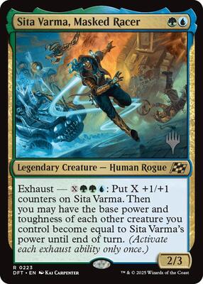Sita Varma, Masked Racer card from Promo Pack: Aetherdrift