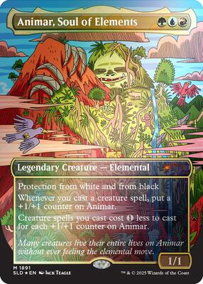 Animar, Soul of Elements (1891) (Rainbow Foil) card from Secret Lair Drop Series