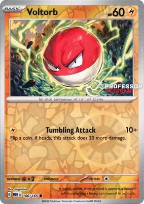 Voltorb - 100/165 card from Professor Program Promos