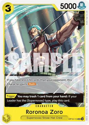 Roronoa Zoro (113) card from Royal Blood