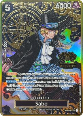 Sabo (One Piece Japanese Version 2nd Anniversary Set) card from One Piece Promotion Cards