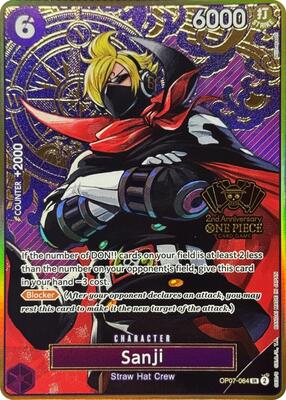 Sanji (One Piece Japanese Version 2nd Anniversary Set) card from One Piece Promotion Cards