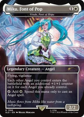 Miku, Font of Pop - Giada, Font of Hope card from Secret Lair Drop Series