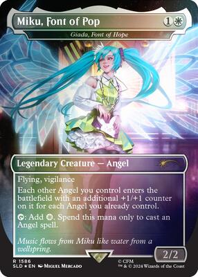 Miku, Font of Pop - Giada, Font of Hope (Rainbow Foil) card from Secret Lair Drop Series