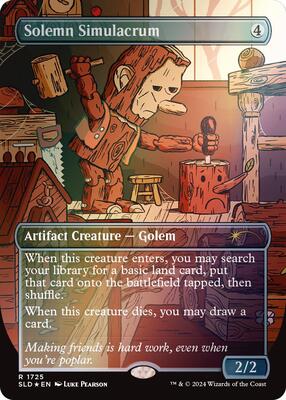 Solemn Simulacrum (1725) (Rainbow Foil) card from Secret Lair Drop Series