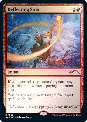 Deflecting Swat (Rainbow Foil) card from Secret Lair Drop Series