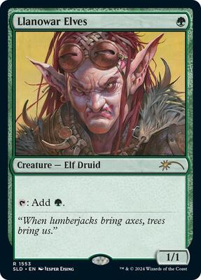 Llanowar Elves (1553) card from Secret Lair Drop Series