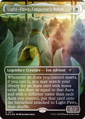 Light-Paws, Emperor's Voice (Rainbow Foil) card from Secret Lair Drop Series