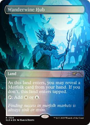Wanderwine Hub (Rainbow Foil) card from Secret Lair Drop Series
