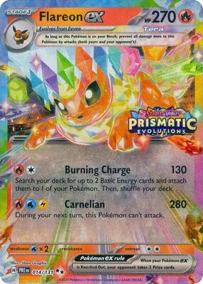 Flareon ex - 014/131 (Prismatic Evolutions Stamp) card from Miscellaneous Cards & Products