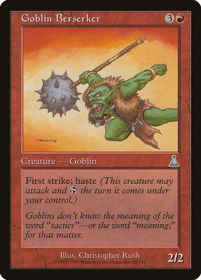 Goblin Berserker card from Urza's Destiny