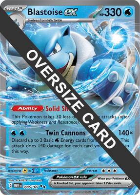 Blastoise ex - 009/165 card from Jumbo Cards