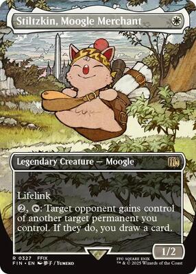 Stiltzkin, Moogle Merchant (Borderless) card from FINAL FANTASY