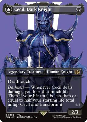 Cecil, Dark Knight (Borderless) card from FINAL FANTASY