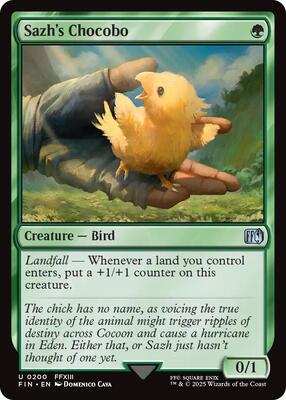 Sazh's Chocobo card from FINAL FANTASY