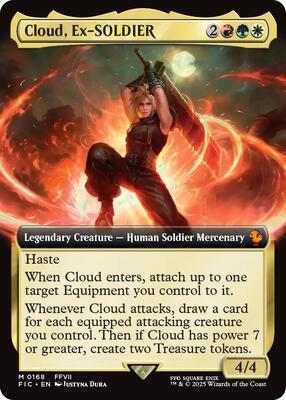 Cloud, Ex-SOLDIER (Extended Art) card from Commander: FINAL FANTASY