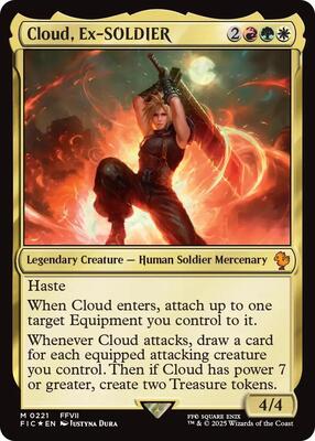 Cloud, Ex-SOLDIER (Surge Foil) card from Commander: FINAL FANTASY
