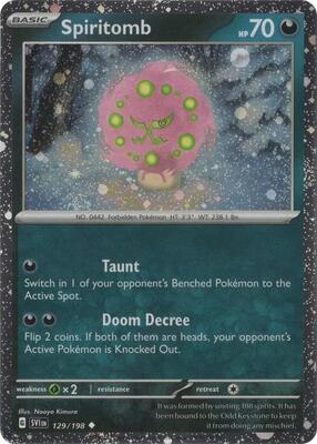 Spiritomb - 129/198 (Cosmos Holo) card from Miscellaneous Cards & Products