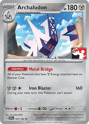 Archaludon - 107/142 card from Prize Pack Series Cards