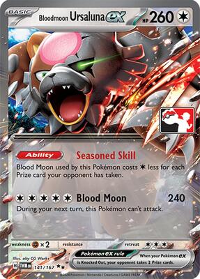 Bloodmoon Ursaluna ex - 141/167 card from Prize Pack Series Cards