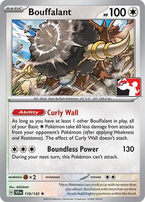Bouffalant - 119/142 card from Prize Pack Series Cards