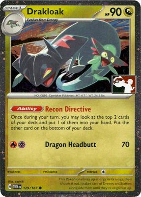 Drakloak - 129/167 (Cosmos Holo) card from Prize Pack Series Cards