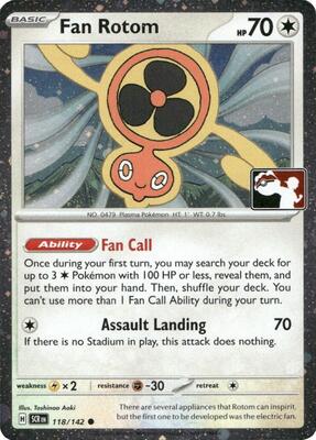 Fan Rotom - 118/142 (Cosmos Holo) card from Prize Pack Series Cards