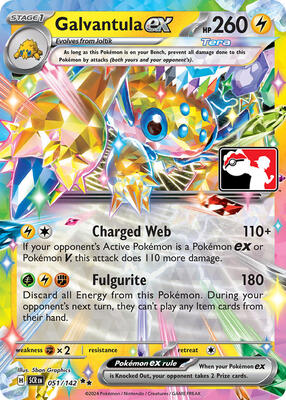 Galvantula ex - 051/142 card from Prize Pack Series Cards