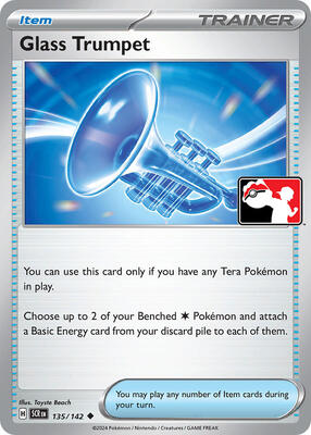 Glass Trumpet - 135/142 card from Prize Pack Series Cards