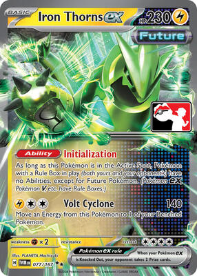 Iron Thorns ex - 077/167 card from Prize Pack Series Cards