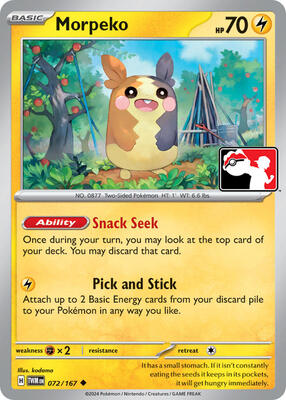 Morpeko - 072-167 card from Prize Pack Series Cards
