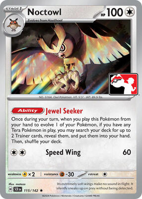 Noctowl - 115/142 card from Prize Pack Series Cards