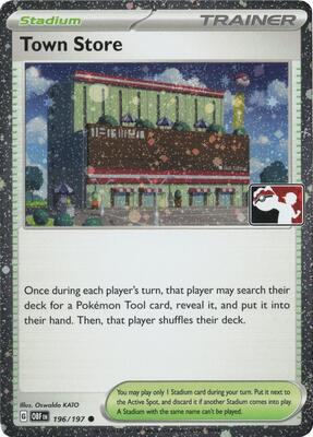 Town Store - 196/197 (Cosmos Holo) card from Prize Pack Series Cards