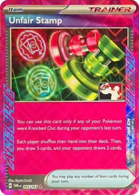 Unfair Stamp - 165/167 card from Prize Pack Series Cards