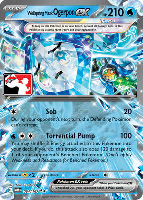 Wellspring Mask Ogerpon ex - 064/167 card from Prize Pack Series Cards