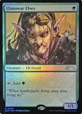 Llanowar Elves (0800) (Rainbow Foil) card from Secret Lair Drop Series