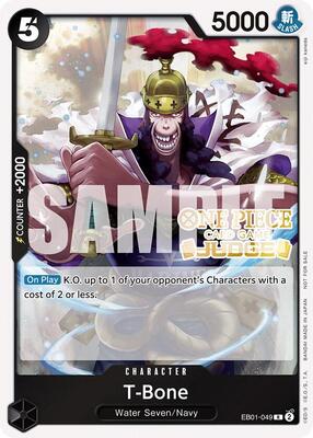 T-Bone (Judge Pack Vol. 5) card from One Piece Promotion Cards