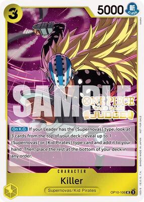 Killer (Judge Pack Vol. 5) card from One Piece Promotion Cards