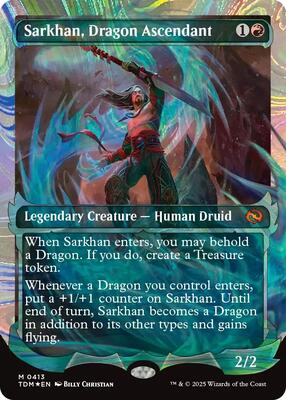 Sarkhan, Dragon Ascendant (0413) (Showcase) (Halo Foil) card from Tarkir: Dragonstorm