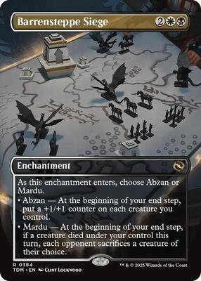 Barrensteppe Siege (Borderless) card from Tarkir: Dragonstorm
