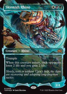 Skirmish Rhino (Showcase) card from Tarkir: Dragonstorm