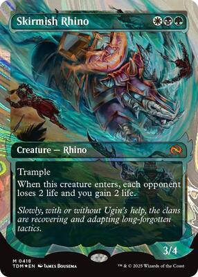 Skirmish Rhino (Showcase) (Halo Foil) card from Tarkir: Dragonstorm