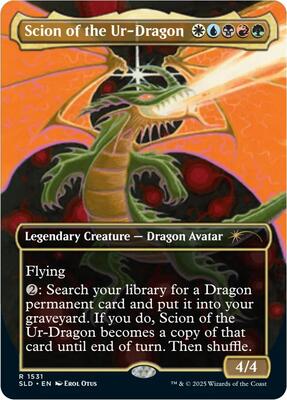 Scion of the Ur-Dragon (Rainbow Foil) card from Secret Lair Drop Series