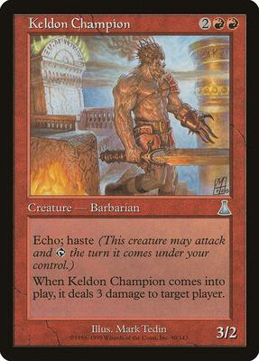 Keldon Champion card from Urza's Destiny