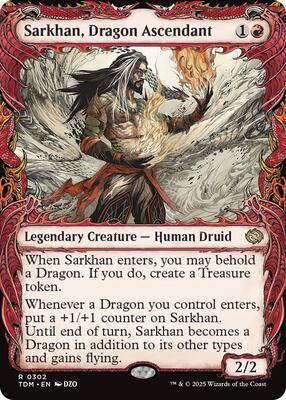Sarkhan, Dragon Ascendant (0302) (Showcase) card from Tarkir: Dragonstorm