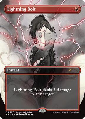 Lightning Bolt (0037) card from Secret Lair Showdown