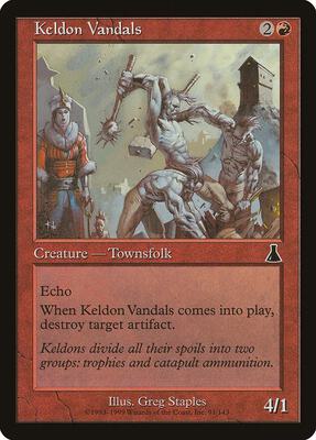Keldon Vandals card from Urza's Destiny